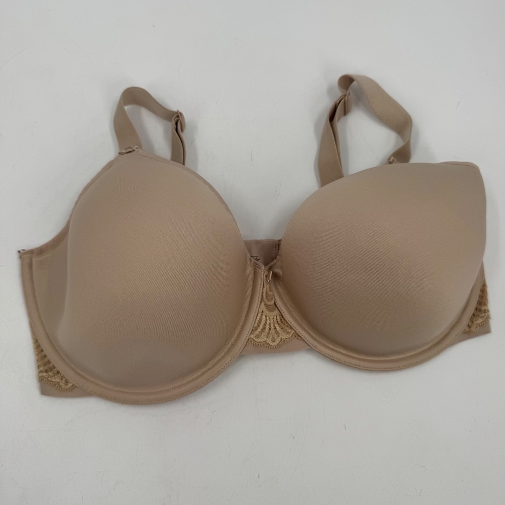 Vanity Fair 38DD Full Coverage Underwire‎ Bra Beige Lace Comfort
